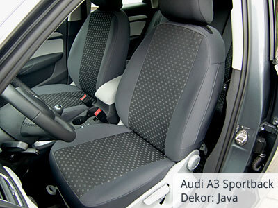 Audi A3 Sportback Sitzbezüge Vordersitze von vorne