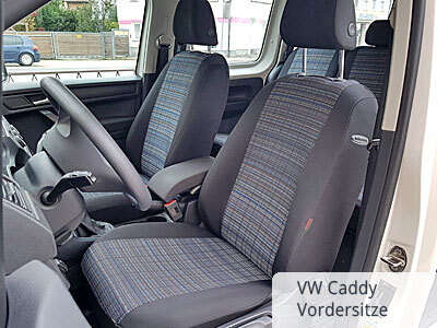VW Caddy 2019 Komfortsitze  vorne Santiago blau ADKO