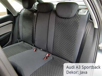 Audi A3 Sportback Sitzbezüge Rücksitzbank